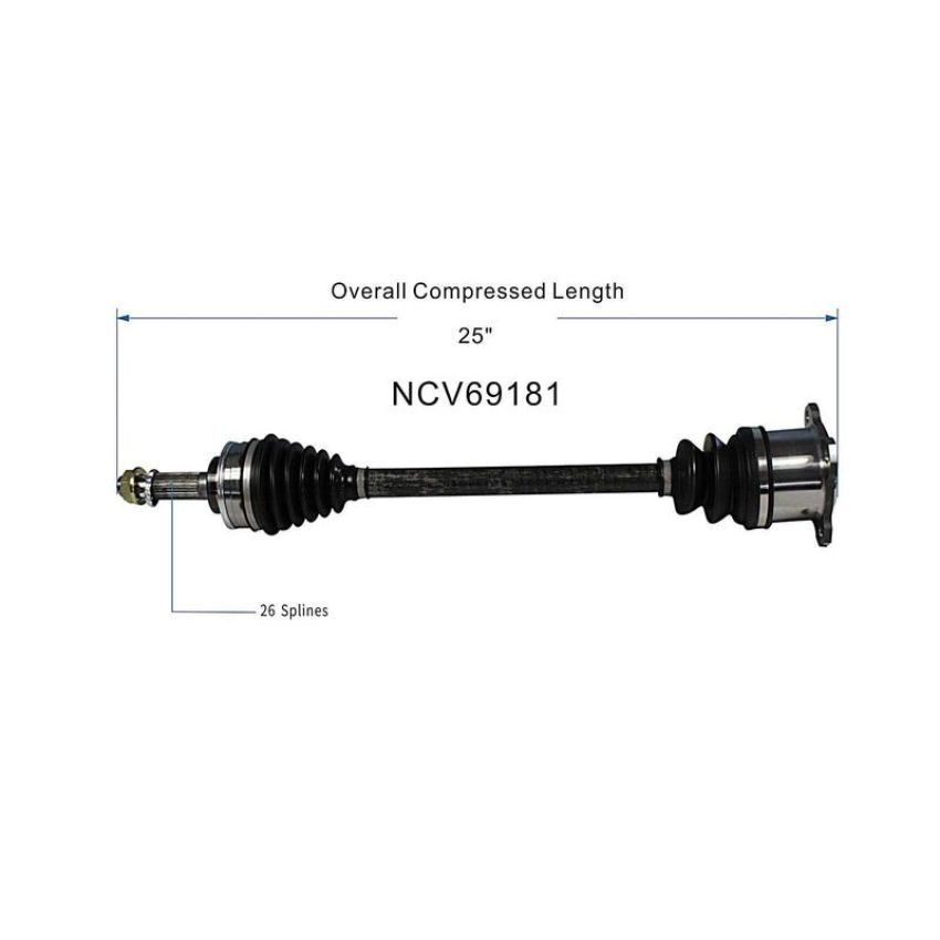 GSP NCV69181 01-03 Toyota RAV4 (2.0) CV Axle Assembly  - Rear Left