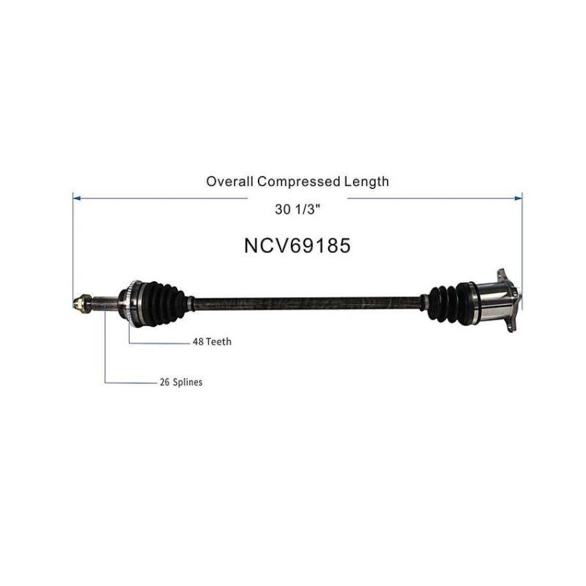 GSP NCV69185 11-17 Toyota Sienna CV Axle Assembly  - Rear