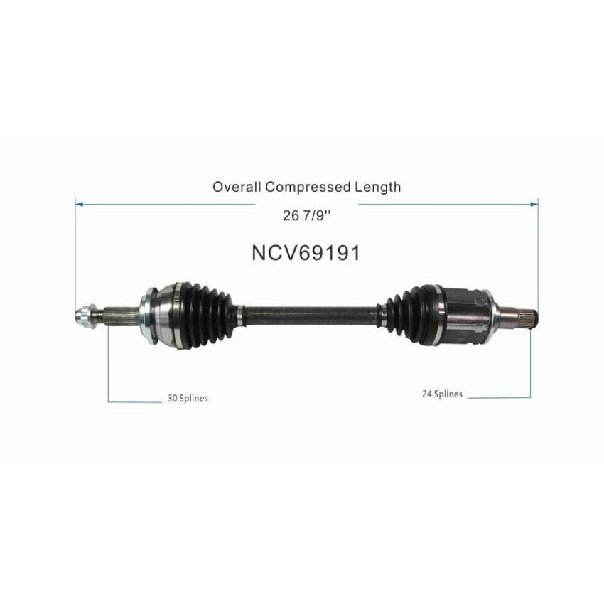 GSP NCV69191 Lexus, Toyota CV Axle Assembly  - Front Left