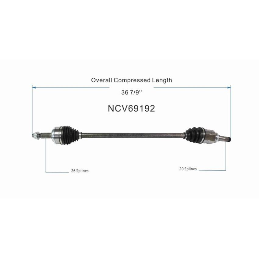 GSP NCV69192 20-21 Toyota Corolla (1.8) CV Axle Assembly  - Front Right