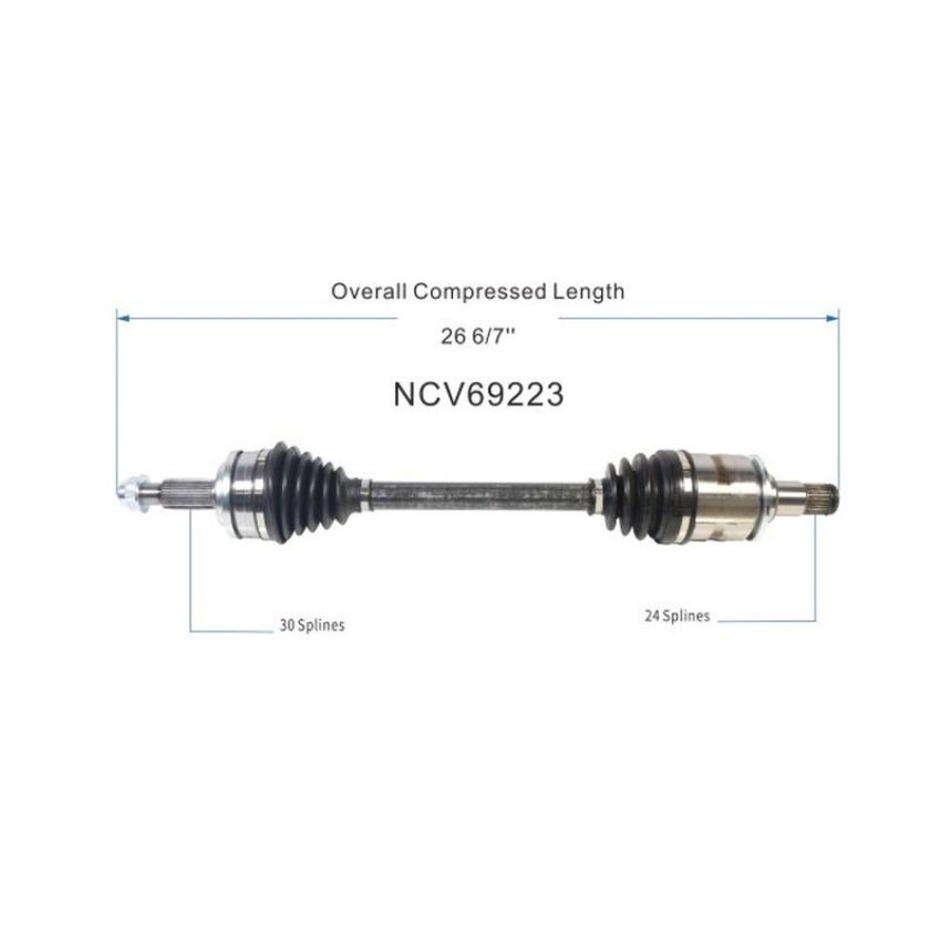 GSP NCV69223 19-24 Toyota RAV4 CV Axle Assembly  - Front Left