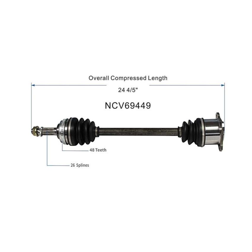 GSP NCV69449 96-00 Toyota RAV4 (2.0) CV Axle Assembly  - Rear Left