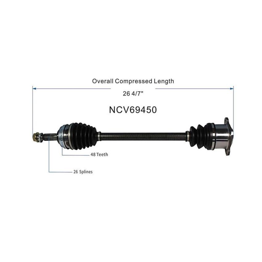 GSP NCV69450 96-00 Toyota RAV4 (2.0) CV Axle Assembly  - Rear Right