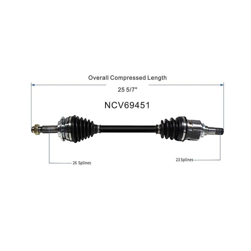 GSP NCV69451 07-15 Toyota Yaris CV Axle Assembly  - Front Left