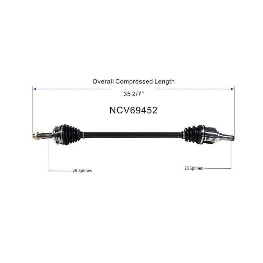 GSP NCV69452 06-18 Toyota Yaris CV Axle Assembly  - Front Right