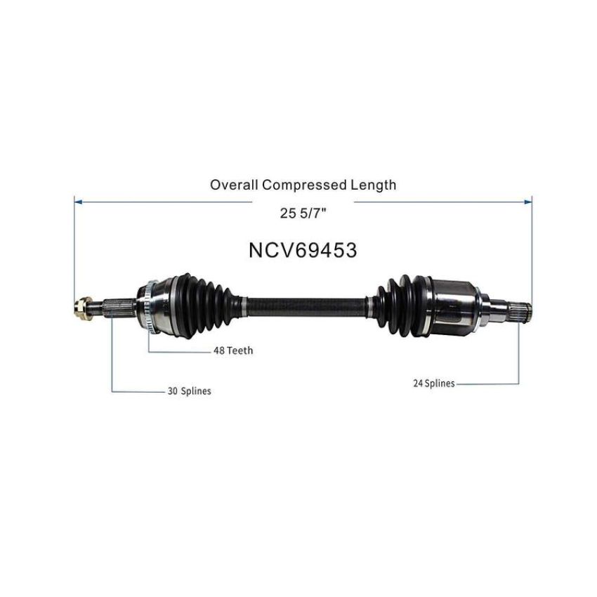 GSP NCV69453 Lexus, Toyota (2.5, 3.5) CV Axle Assembly  - Front Left