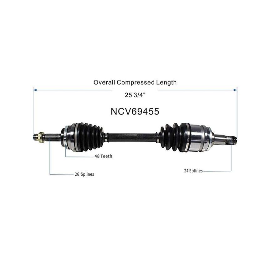 GSP NCV69455 07-11 Toyota Camry (2.4) CV Axle Assembly  - Front Left