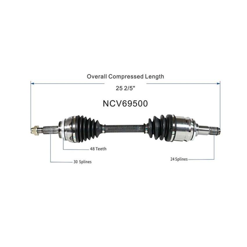 GSP NCV69500 Lexus, Toyota (3.0, 3.3 - FWD) CV Axle Assembly  - Front Left