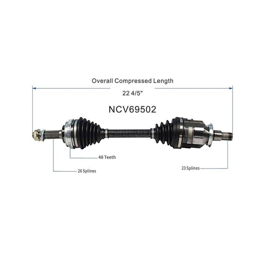 GSP NCV69502 Toyota (Sedan/Wagon - 4WD/AWD/FWD) CV Axle Assembly  - Front Right