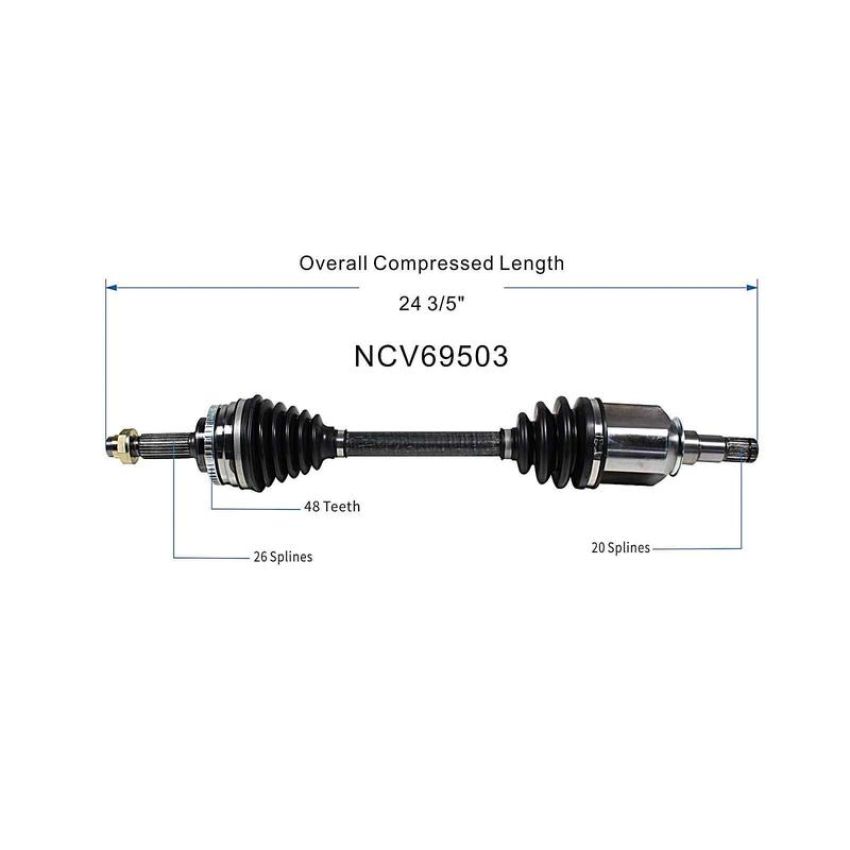 GSP NCV69503 Toyota CV Axle Assembly