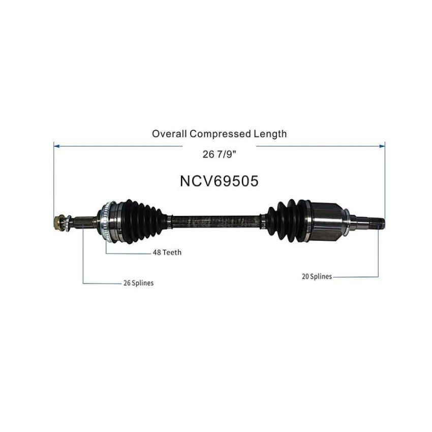 GSP NCV69505 Toyota (2.2) CV Axle Assembly  - Front Left