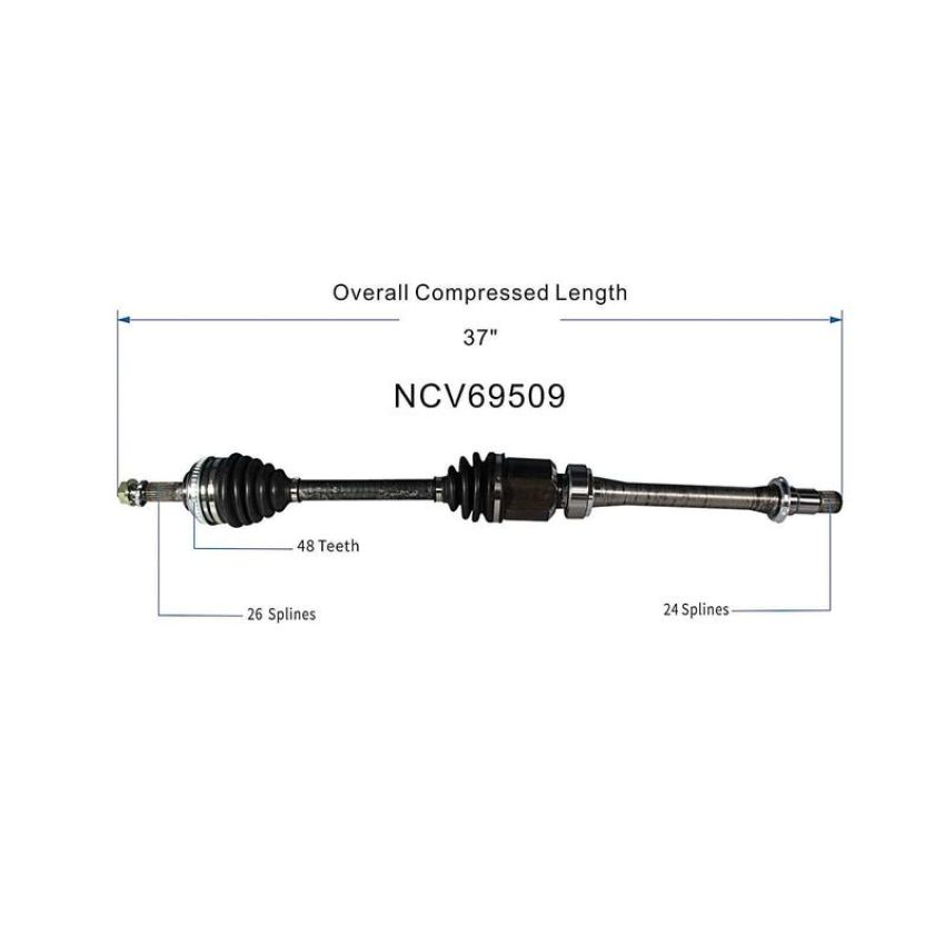 GSP NCV69509 02-03 Toyota Solara (2.4) CV Axle Assembly  - Front Right