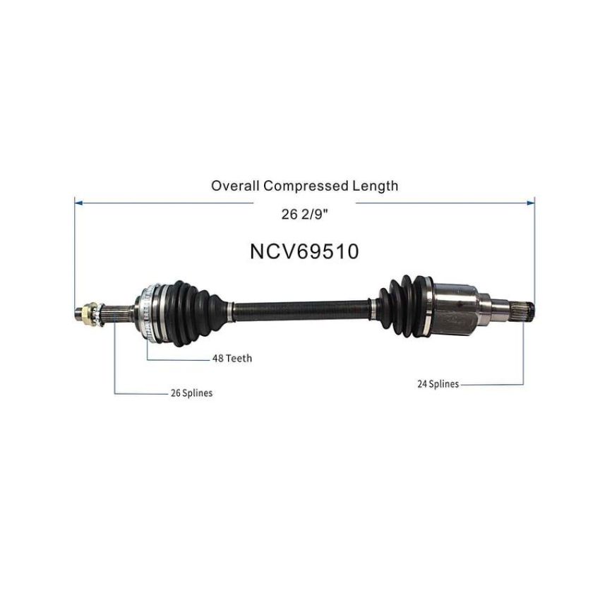 GSP NCV69510 02-03 Toyota Solara SE (2.4) CV Axle Assembly  - Front Left
