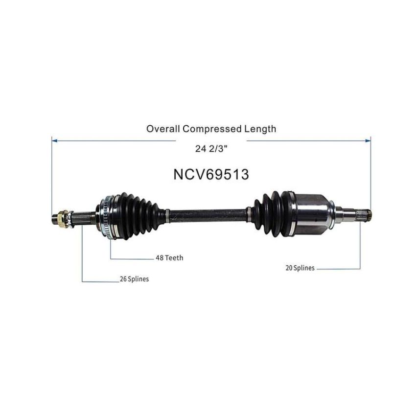 GSP NCV69513 90-93 Toyota Celica GTS CV Axle Assembly  - Front Left