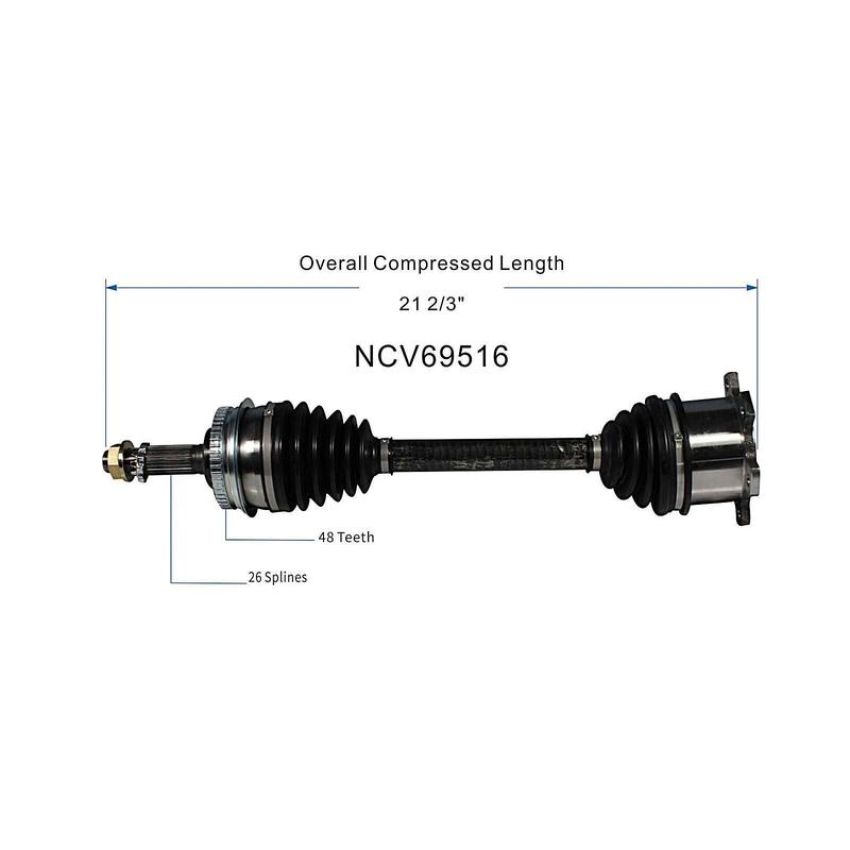GSP NCV69516 91-97 Toyota Previa CV Axle Assembly  - Front