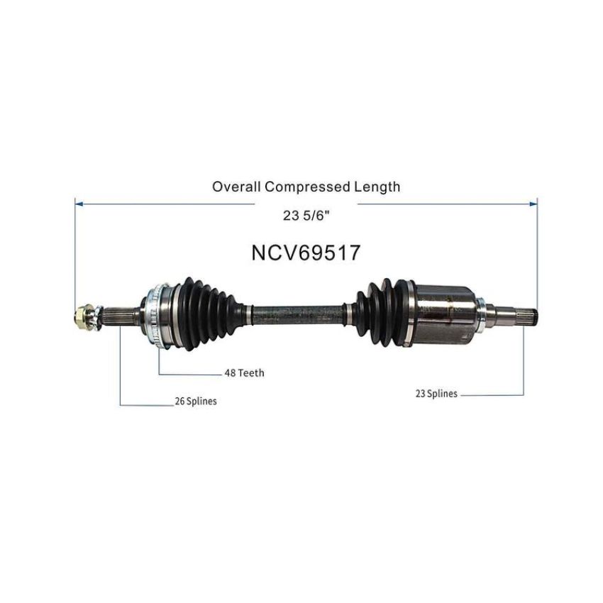 GSP NCV69517 Chevrolet, Geo, Toyota CV Axle Assembly  - Front Left