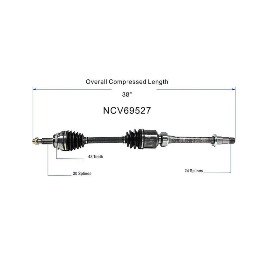 GSP NCV69527 Lexus CV Axle Assembly  - Front Right