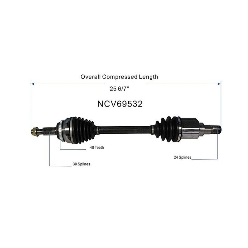 GSP NCV69532 10-11 Toyota Camry (2.5) CV Axle Assembly  - Front Left