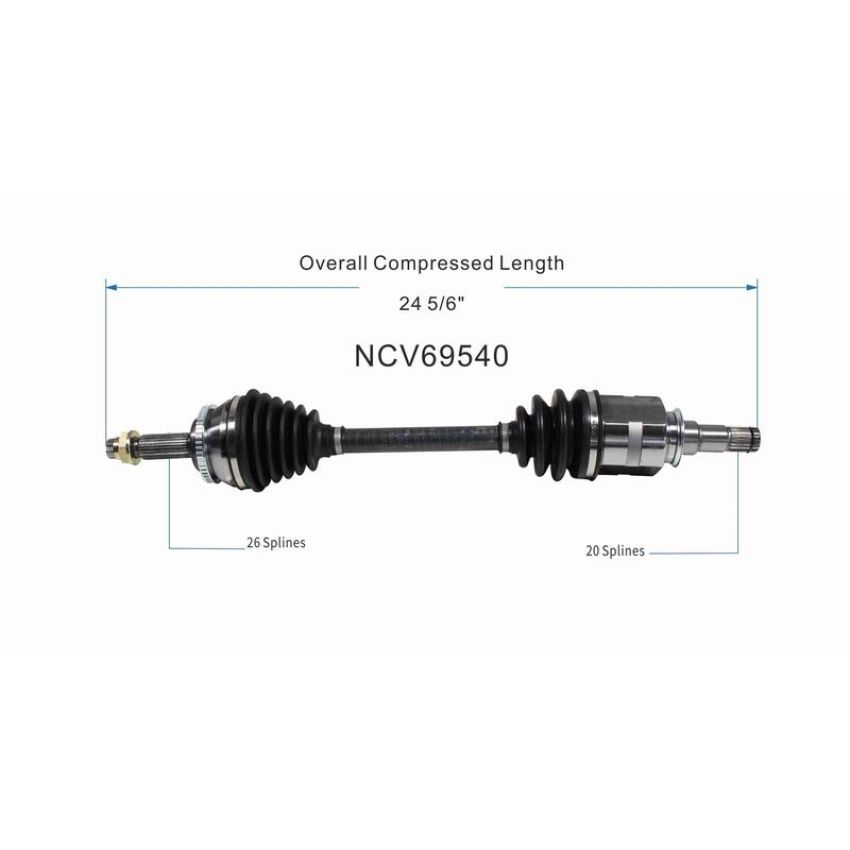 GSP NCV69540 08-14 Scion xD CV Axle Assembly  - Front Left