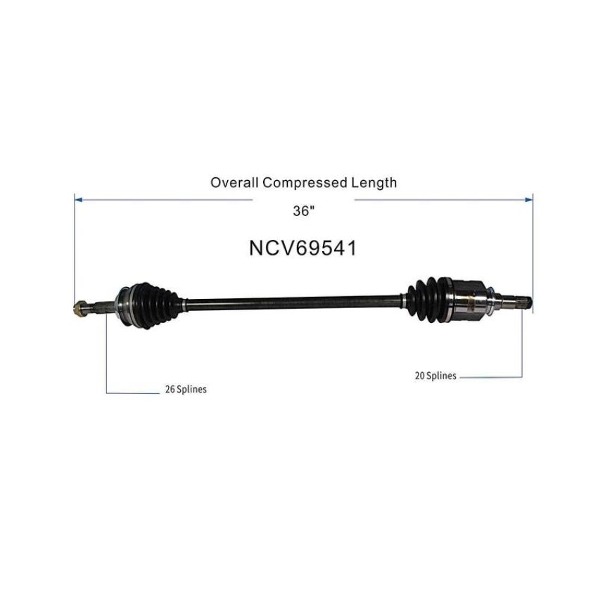 GSP NCV69541 08-14 Scion xD CV Axle Assembly  - Front Right