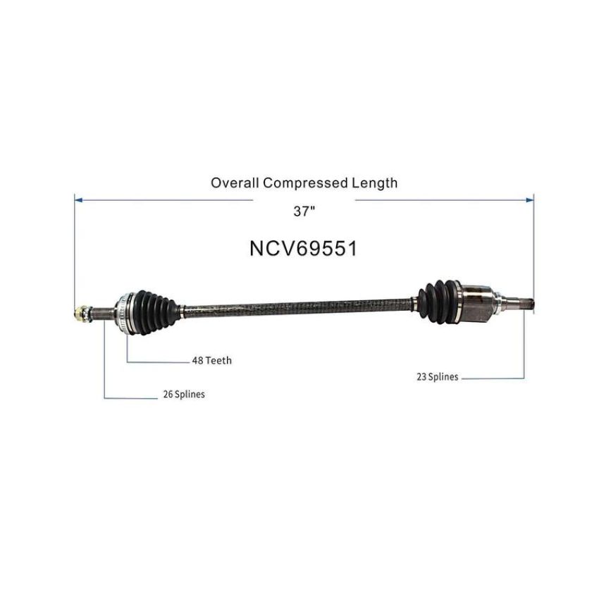 GSP NCV69551 94-97 Toyota Celica ST CV Axle Assembly  - Front Right