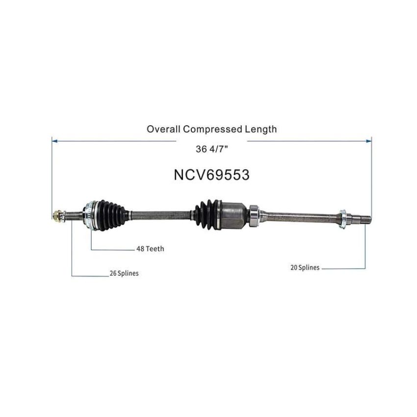 GSP NCV69553 94-99 Toyota Celica GT CV Axle Assembly  - Front Right