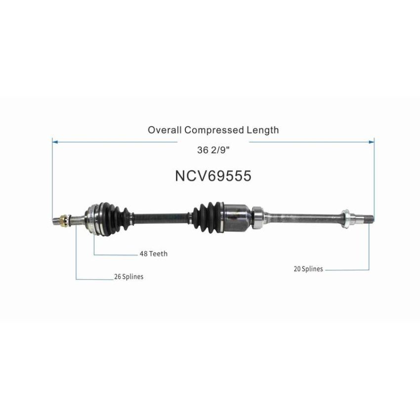 GSP NCV69555 94-99 Toyota Celica GT CV Axle Assembly  - Front Right