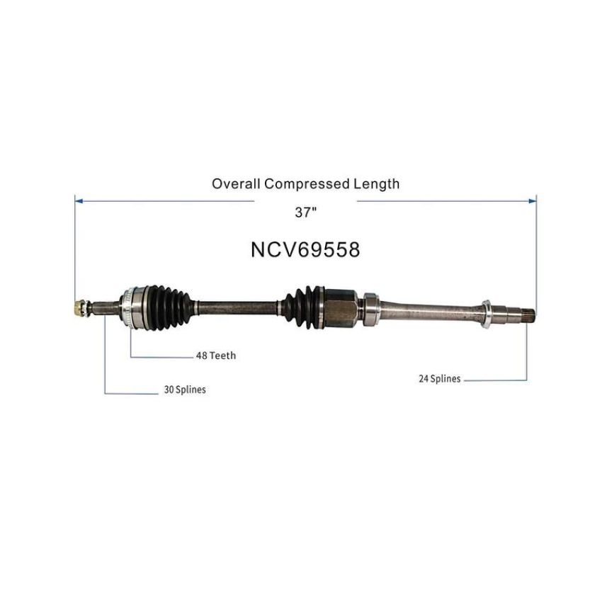 GSP NCV69558 Lexus, Toyota (3.0) CV Axle Assembly  - Front Right