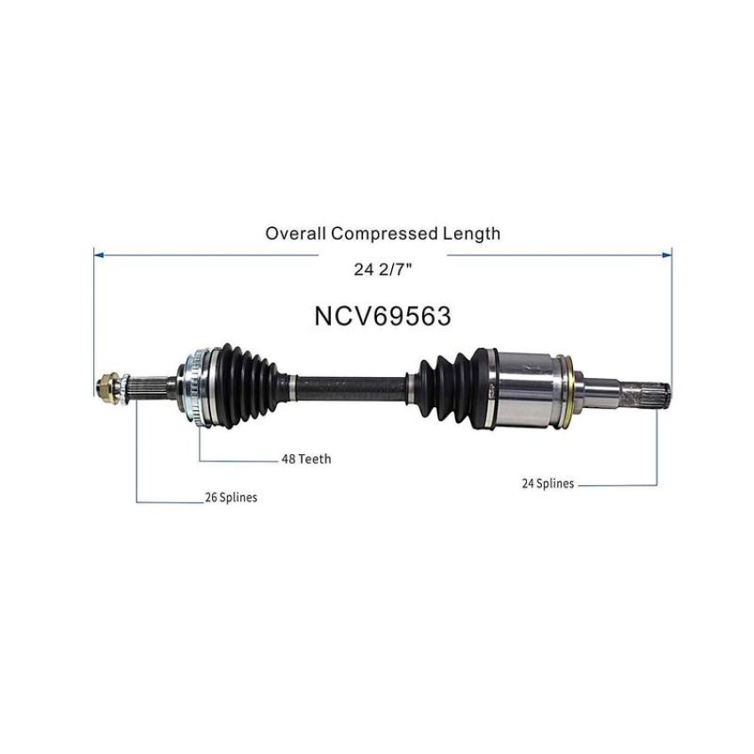 GSP NCV69563 96-00 Toyota RAV4 (2.0 - FWD) CV Axle Assembly  - Front Left