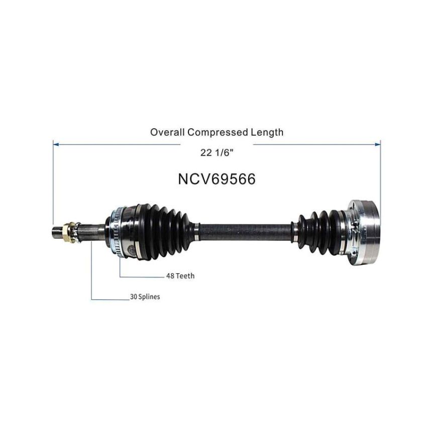 GSP NCV69566 99-03 Lexus RX300 (FWD) CV Axle Assembly  - Front