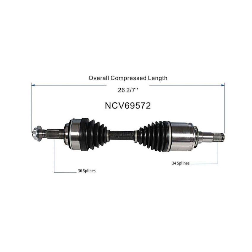 GSP NCV69572 Lexus, Toyota CV Axle Assembly  - Front