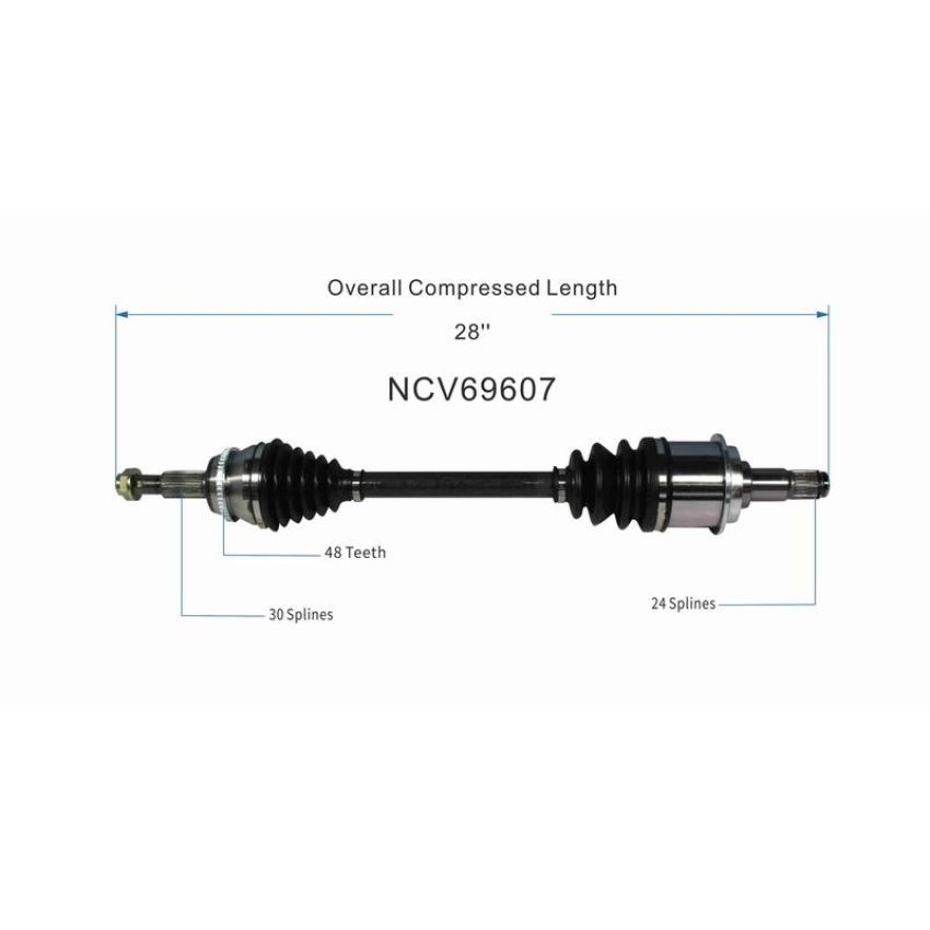 GSP NCV69607 04-10 Toyota Sienna (FWD) CV Axle Assembly  - Front Left