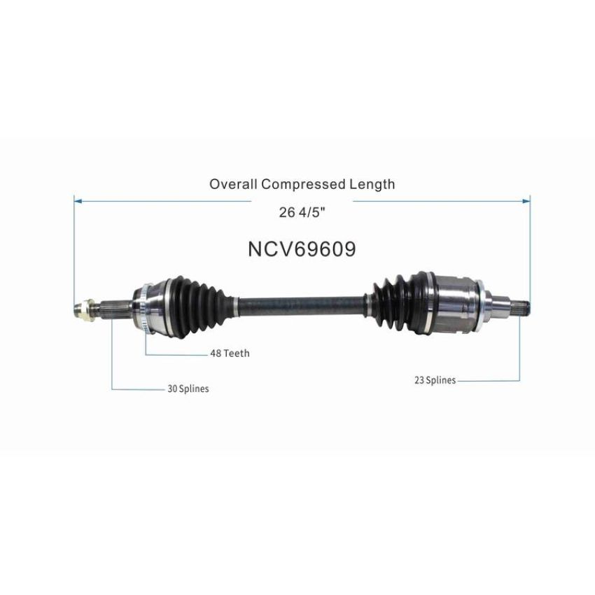 GSP NCV69609 04-10 Toyota Sienna (AWD) CV Axle Assembly  - Front Left