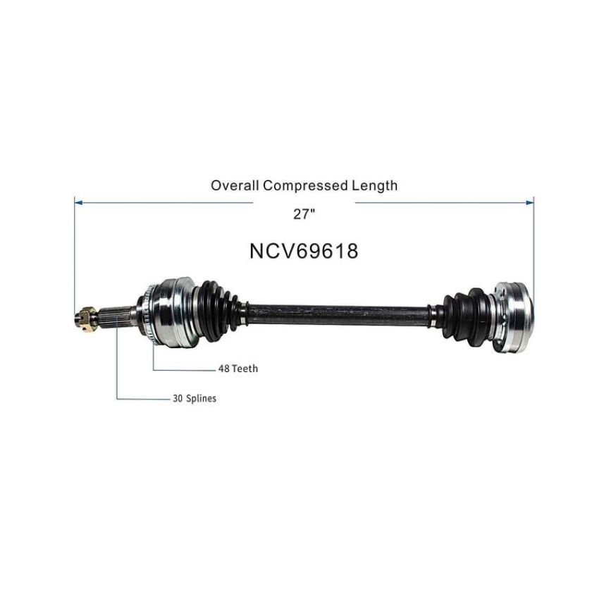 GSP NCV69618 01-05 Lexus IS300 CV Axle Assembly  - Rear Right