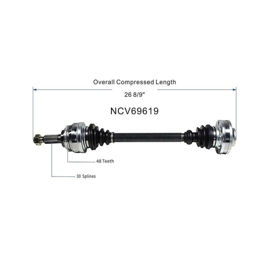 GSP NCV69619 90-94 Lexus LS400 CV Axle Assembly  - Rear Left