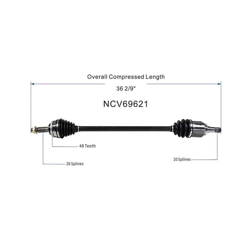 GSP NCV69621 04-09 Toyota Prius CV Axle Assembly  - Front Right