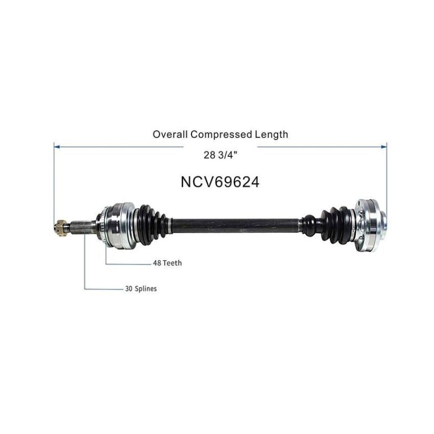 GSP NCV69624 90-94 Lexus LS400 CV Axle Assembly  - Rear Right