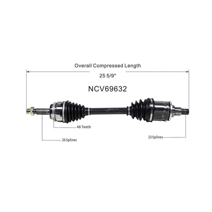 GSP NCV69632 08-13 Toyota Highlander (3.5 - AWD) CV Axle Assembly  - Front Left