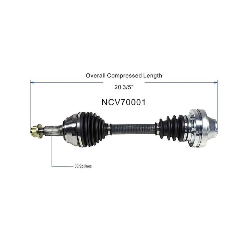 GSP NCV70001 Audi, Porsche, Volkswagen (3.0) CV Axle Assembly  - Front