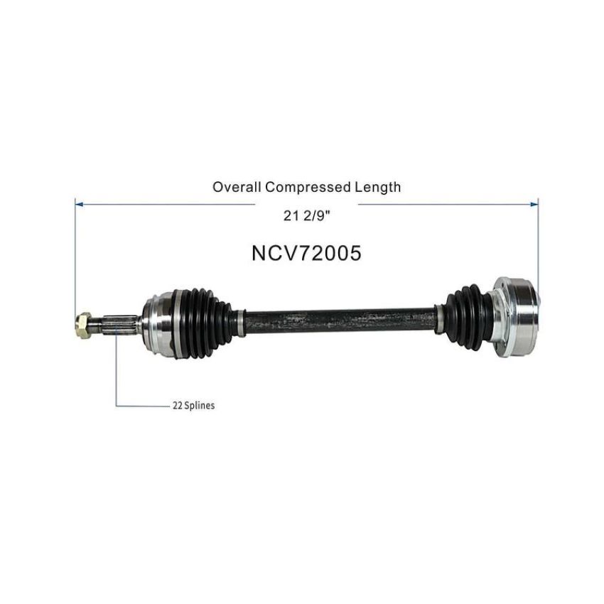GSP NCV72005 Volkswagen CV Axle Assembly  - Front Left