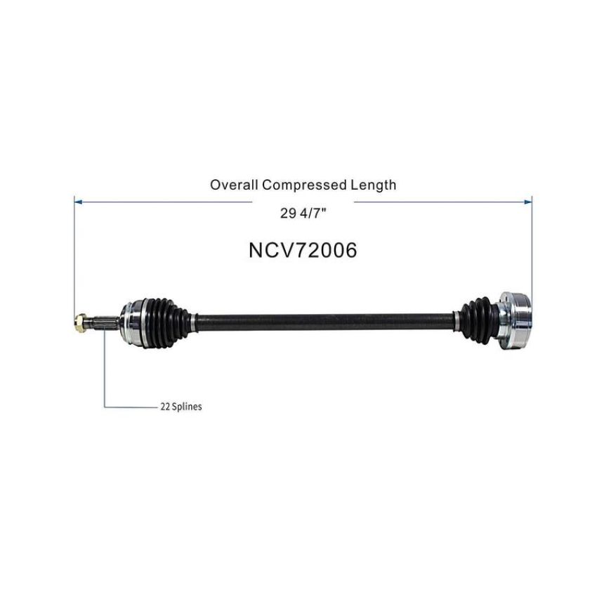 GSP NCV72006 Volkswagen CV Axle Assembly  - Front Right