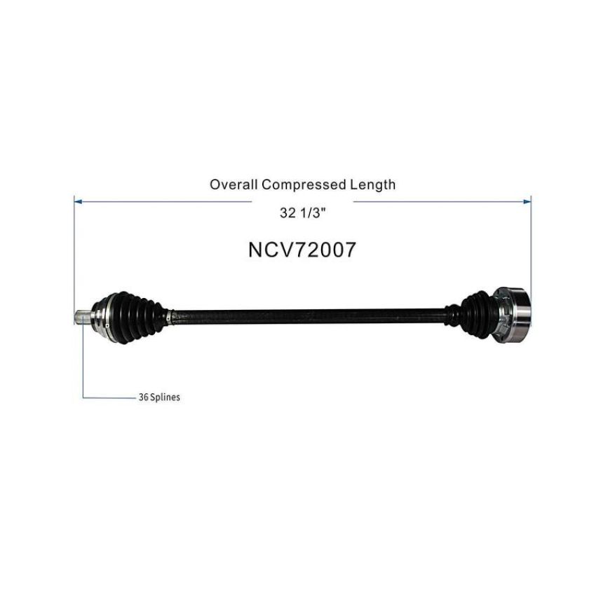 GSP NCV72007 Volkswagen (1.8, 2.5) CV Axle Assembly  - Front Right