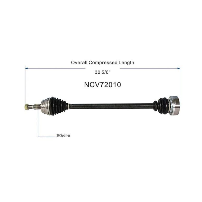 GSP NCV72010 Volkswagen (2.8) CV Axle Assembly  - Front Right