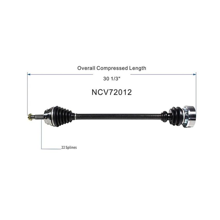 GSP NCV72012 Volkswagen (1.8) CV Axle Assembly  - Front Right