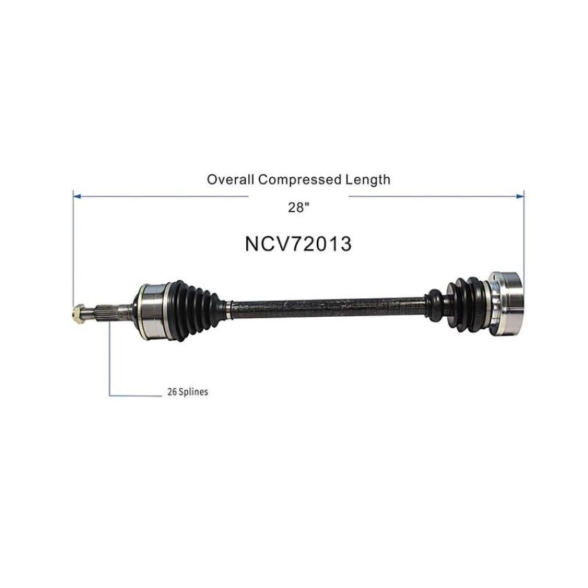 GSP NCV72013 86-91 Volkswagen Vanagon Syncro CV Axle Assembly  - Front