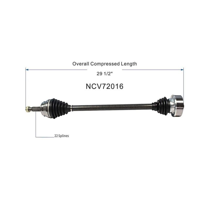 GSP NCV72016 Volkswagen CV Axle Assembly  - Front Right