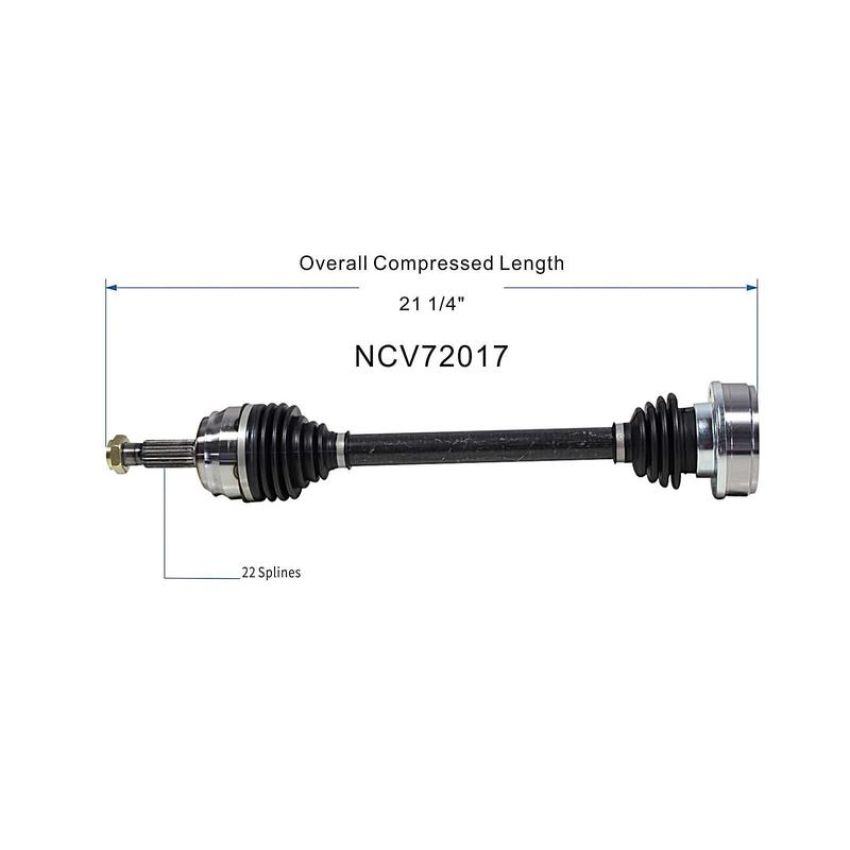 GSP NCV72017 Volkswagen CV Axle Assembly  - Front Left