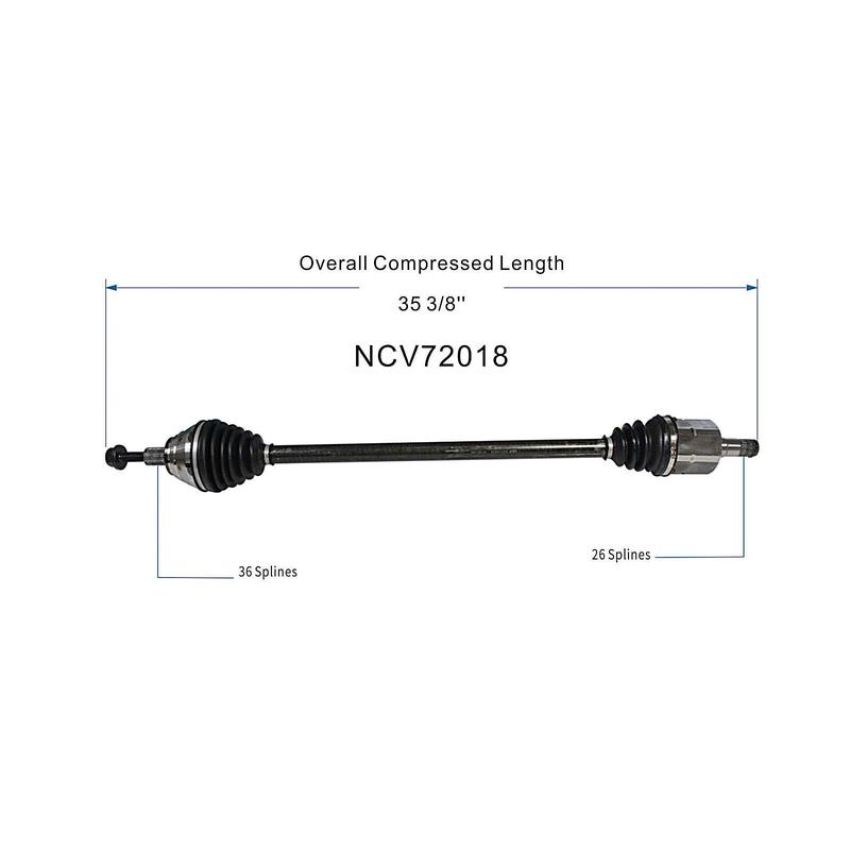 GSP NCV72018 Volkswagen (1.8, 2.0) CV Axle Assembly  - Front Right