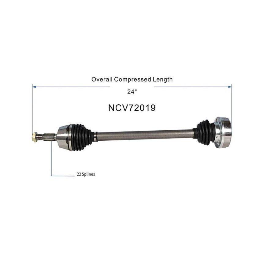 GSP NCV72019 Audi, Volkswagen CV Axle Assembly  - Front