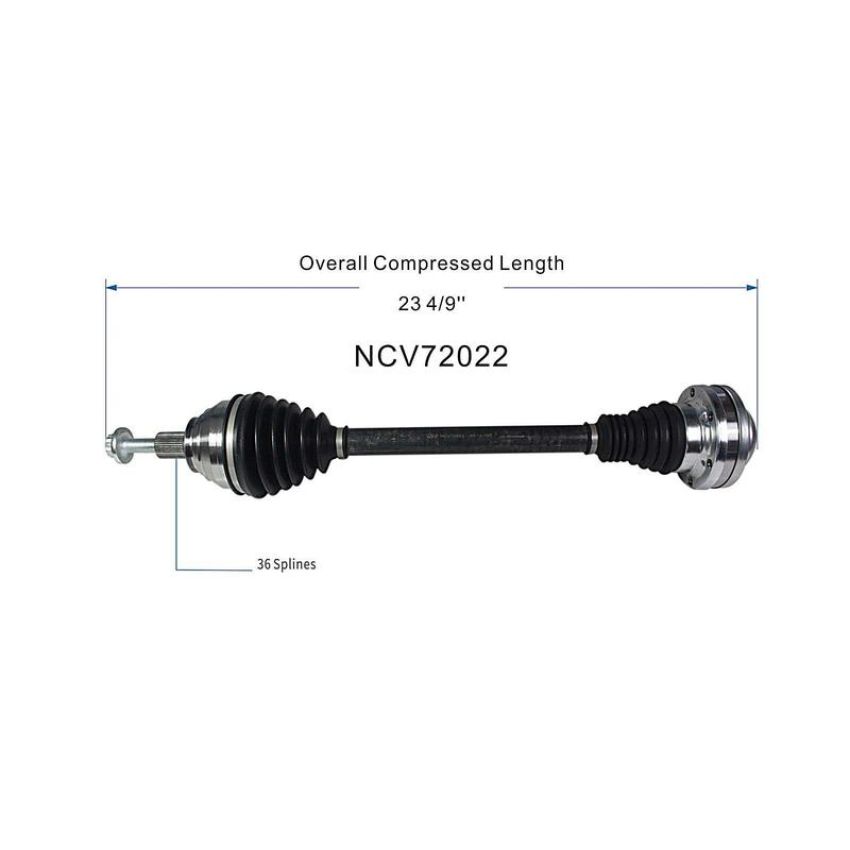 GSP NCV72022 Volkswagen (2.0 - AWD) CV Axle Assembly  - Front Right